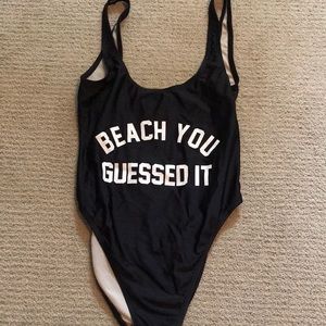 Private Party Beach You Guessed It Black One Piece